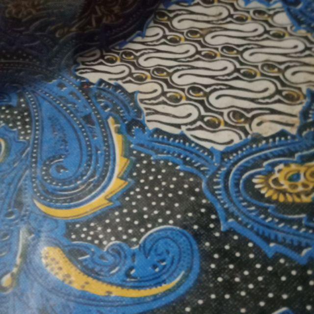 Kain Pel Lantai Biru Cap Macan Loreng 100% Cotton +-39x67cm