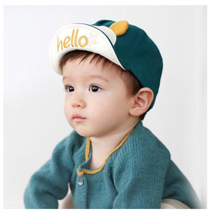 TOPI Fashion Baseball Karakter Lucu HELLO 6- 36 bulan VC