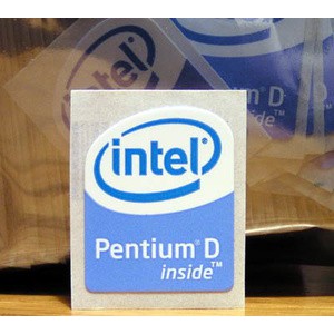 Stiker komputer dan laptop sticker intel pentium D asli original