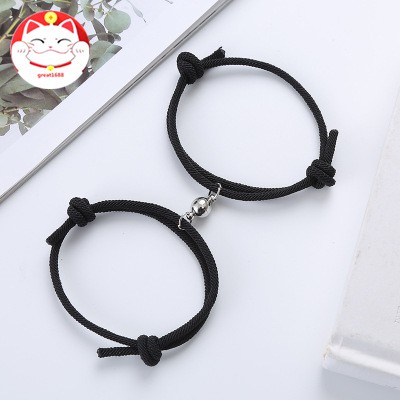 2PCS/SET GELANG COUPLE MAGNET - INFINITY BRACELET n CO uple Creative Couple Magnet Attract Bracelets Gelang magnet couple / kado aniv / kado ultah / kado persahabatan / pacar