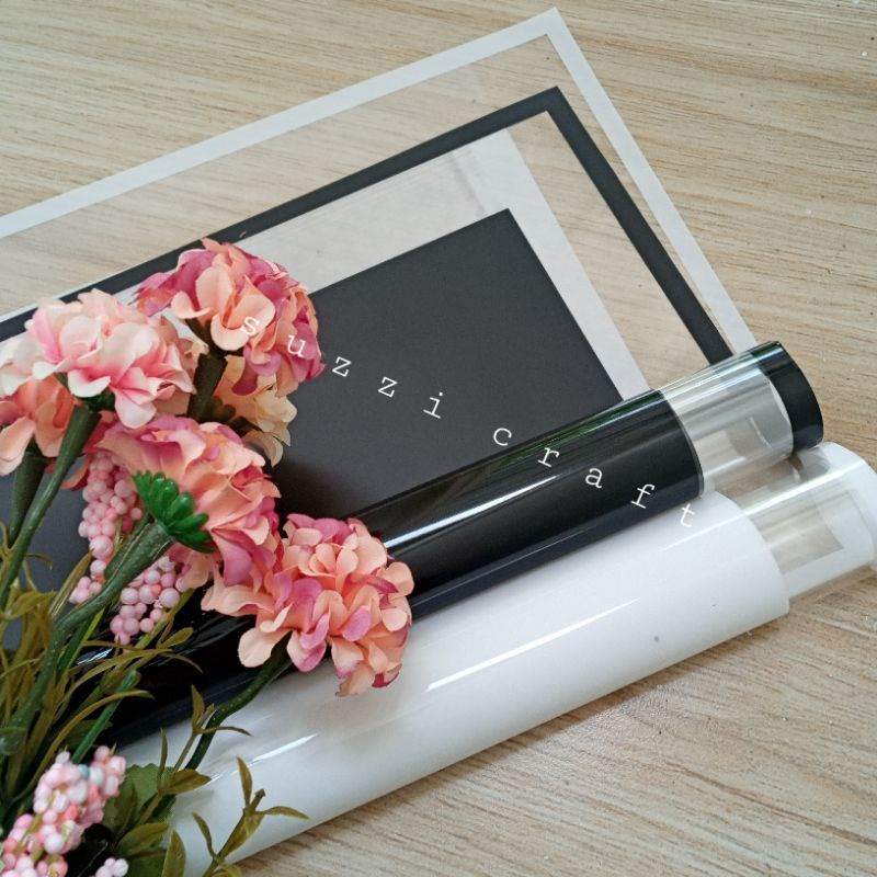 GROSIR Kertas buket list lebar Transparant paper flower wrapping