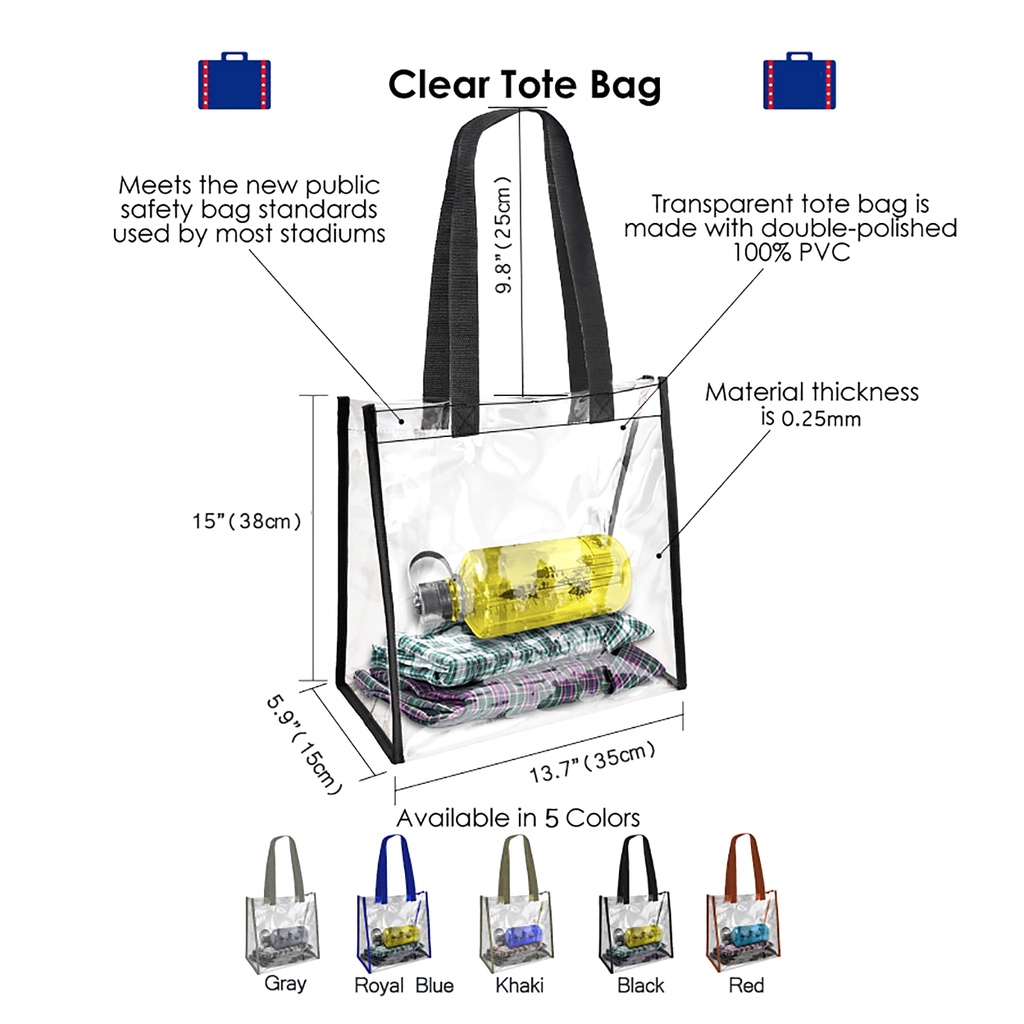 Tas Wanita Terbaru Tote Bag Transparan Mika Bening Tas Pvc Transparant Anti Air Tas Import Premium Terbaru