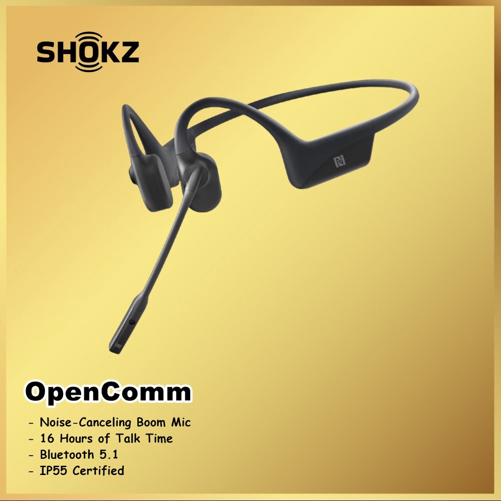 Shokz OpenComm Stereo Bluetooth Headset Open Comm OpenCom Open Com