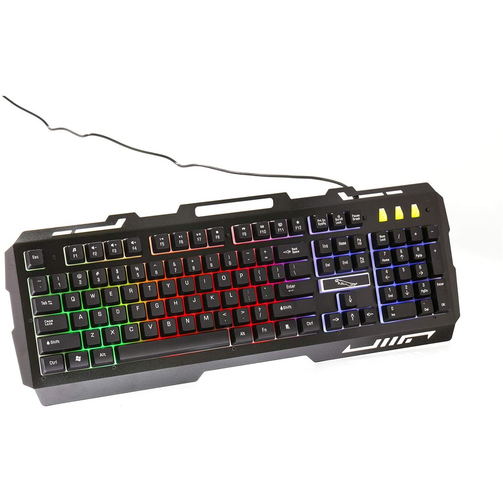 Keyboard Gaming LED RGB with Smartphone Holder USB Kabel