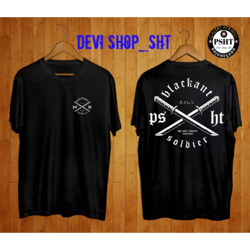 baju psht black ant free stiker