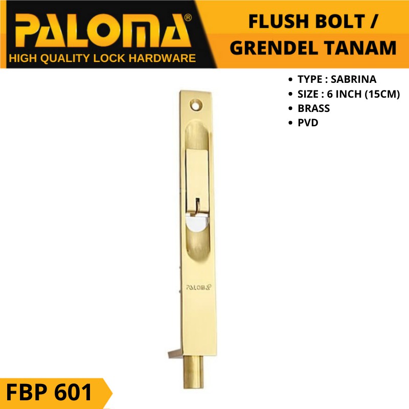 PALOMA FBP 601 SLOT GRENDEL TANAM SABRINA 6 INCH ( 15CM ) GOLD EMAS BRASS