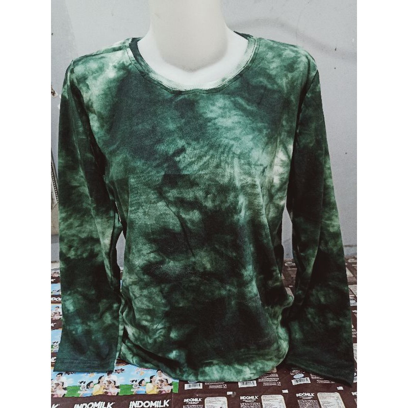 kaos oblong tie dye lengan panjang size S-5XL