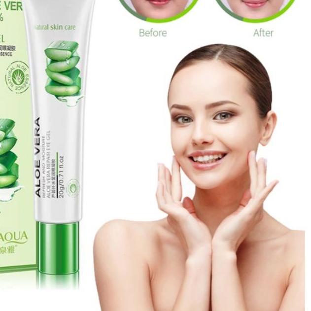 ✩ Eye Gel Aloe Vera Anti Keriput Mata, Mata panda, Menghilangkan Kantung Mata 20Gram Original ✦