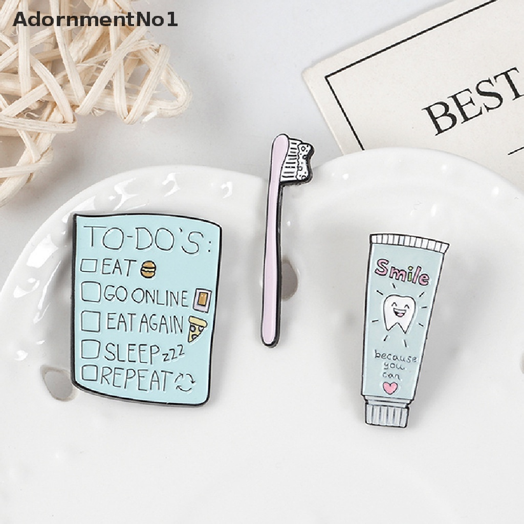 (AdornmentNo1) Bros / Pin Enamel Bentuk Pasta Gigi Kartun Untuk Aksesoris Pakaian / Hadiah