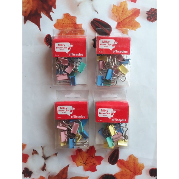 

Sale Office Milky Binder Clips 19mm isi 15pcs Warna Warni
