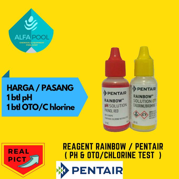 Isi Ulang Tes Kit Refill Test Kit Pentair Rainbow Oto Chlorine Ph Test