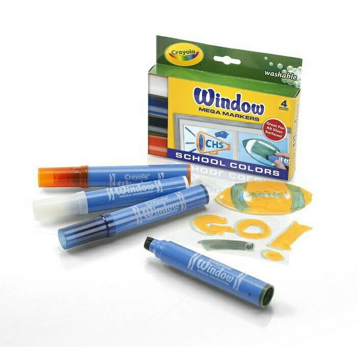 

Promo sale CRAYOLA WASHABLE WINDOW MEGA MARKER 4 COLOR/ SPIDOL MARKER 4 WARNA Terlaris dan termurah