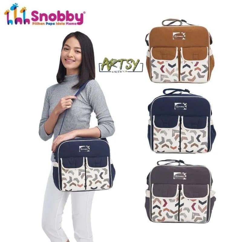 Snobby TPT5872 Tas Bayi Medium Artsy Series Double Saku Print