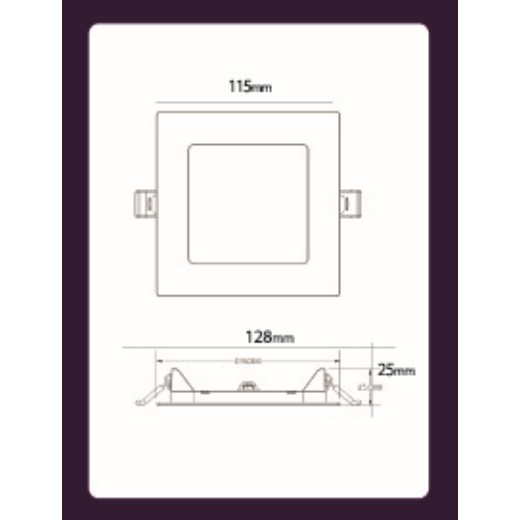 In-Lite Lampu Plafon Downlight Panel LED IB 6w Kotak Bulat Putih Kuning / inLite Downlight