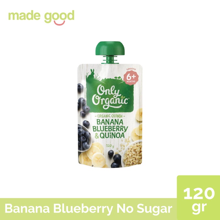 

Only Organic Pouch 6+ 8+ Months Banana Blueberry Berry Yoghurt Quinoa