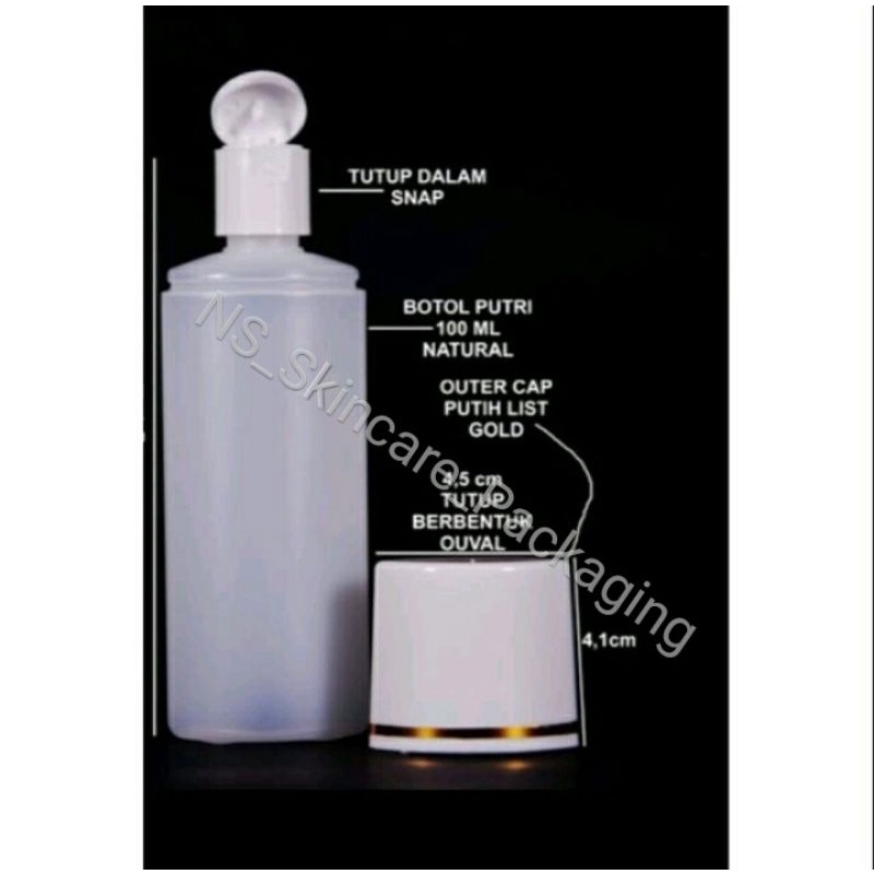 Botol Putri 100ml / Botol Toner / Botol Sabun