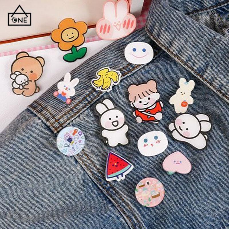 COD❤️Korean Style Pin Brooch Bros Cute Aesthetic Karakter Akrilik-A.one