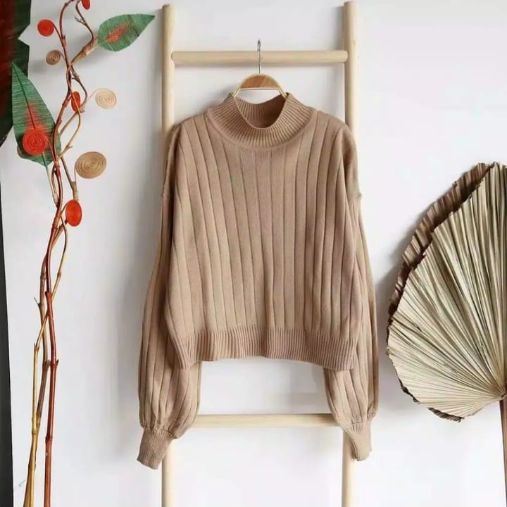 TURLENEK KNIT/SWEATER COREAN BASIC RAJUT