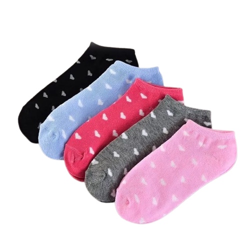 ( GS ) KAOS KAKI / KAOS KAKI WANITA MOTIF POLKADOT LOVE