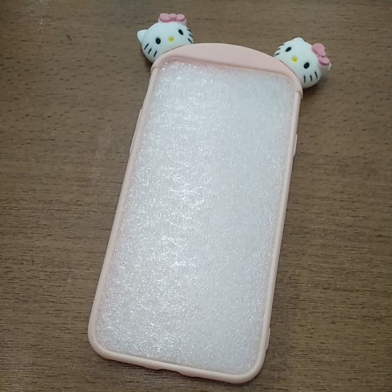 silikon case 3D tipe iphone7 / 8 lucu bentuk kepala kitty