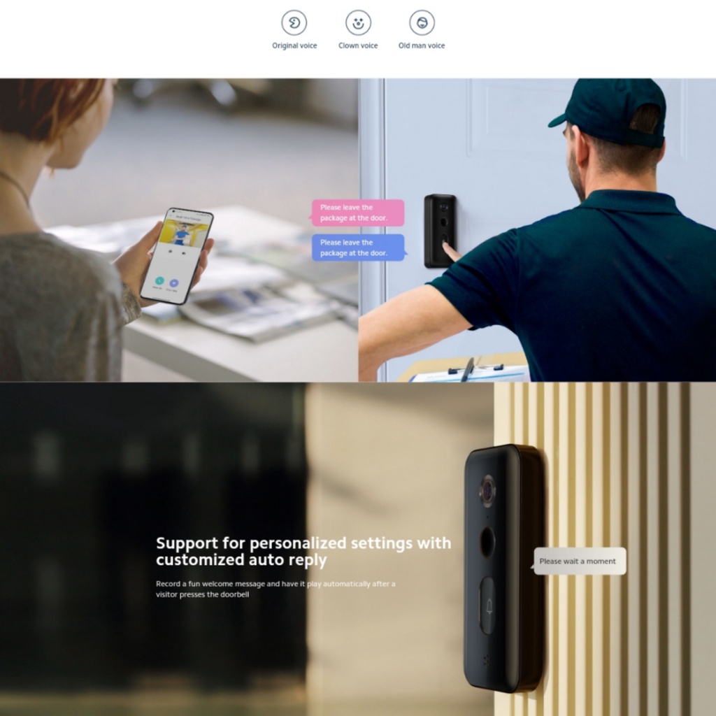 Mi Smart Doorbell 3 Home Security Video Bel Pintu