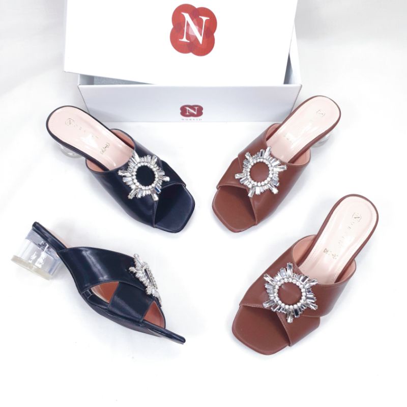 Norvid Sepatu Wanita Shimmery Flat Dk83