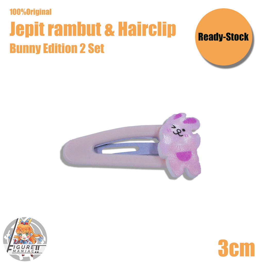 Jepit Rambut &amp; Hairclip Anak - Bunny Edition 3 Cm isi 4 Pcs