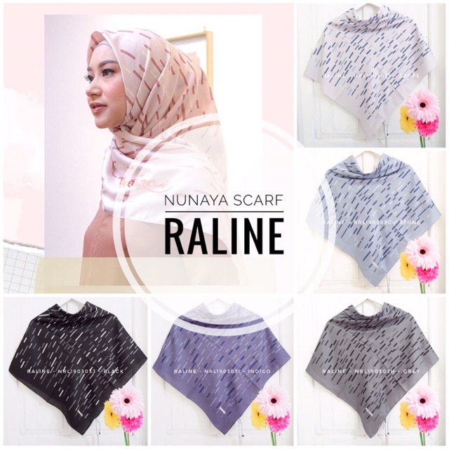 NUNAYA SCARF - RALINE JILBAB MOTIF SEGI EMPAT