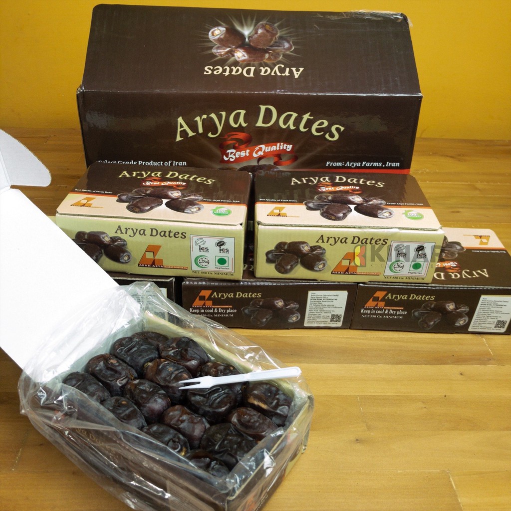 Kurma Anggur Arya Dates Bam Hitam Mazafati 550gr Premium Original Iran Mirip Barari Madu