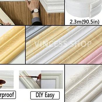 Terbaik  BORDER 3D FOAM LIST TEMBOK STIKER BUSA vincess shop ... ...