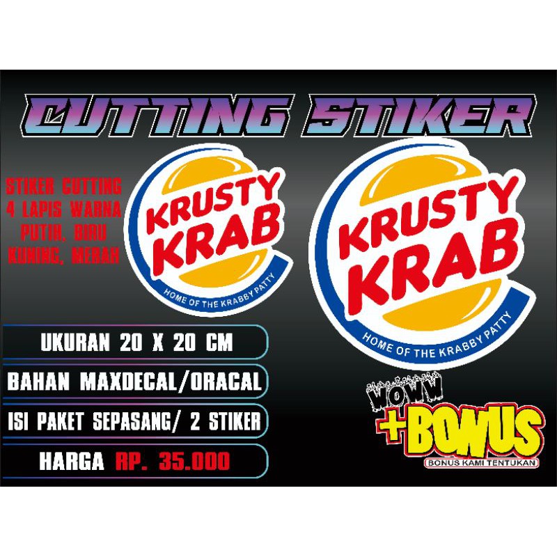

cutting stiker KRUSTY KRAB