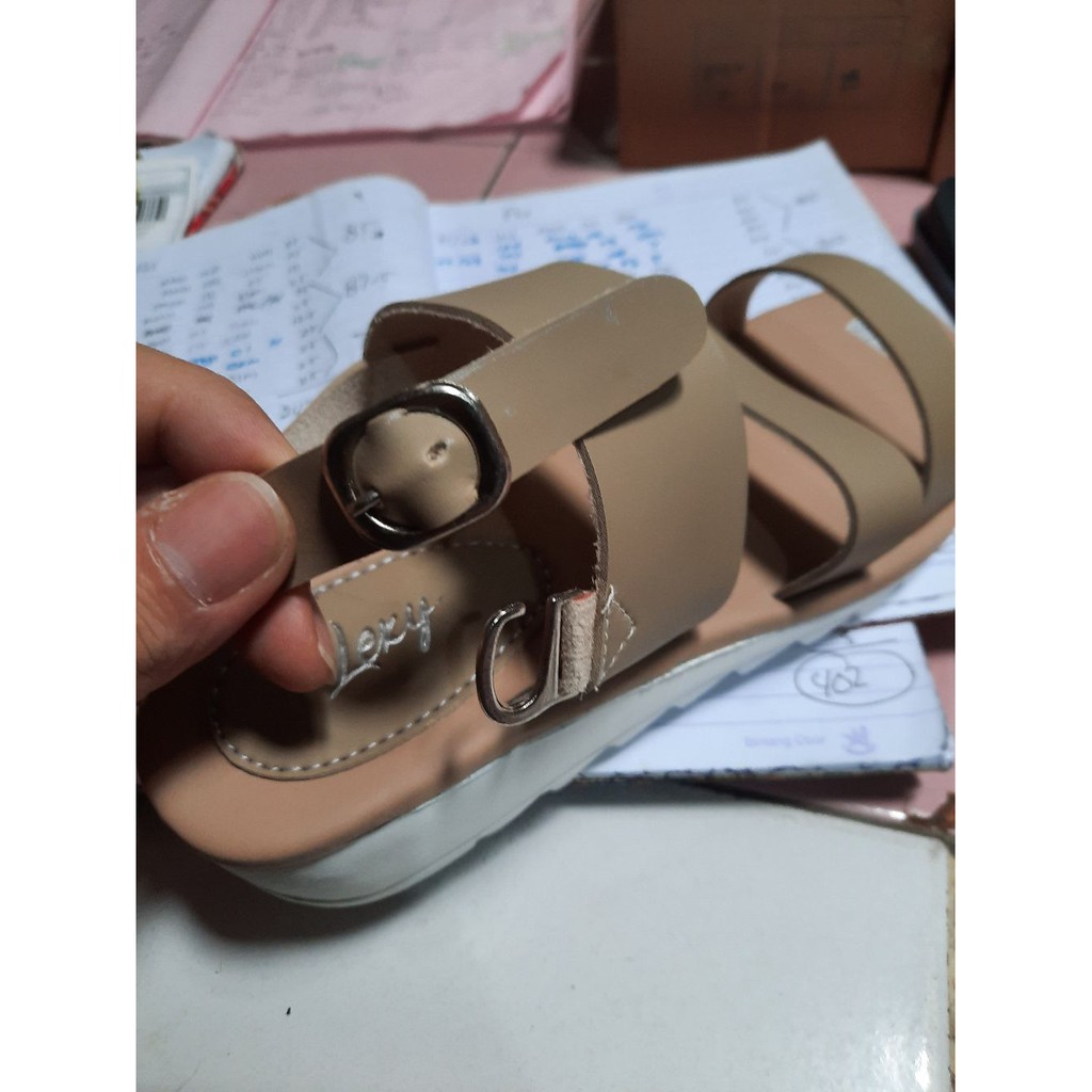 Sendal Wanita Sandal Tali Wedges AX 04 Gesper Kait