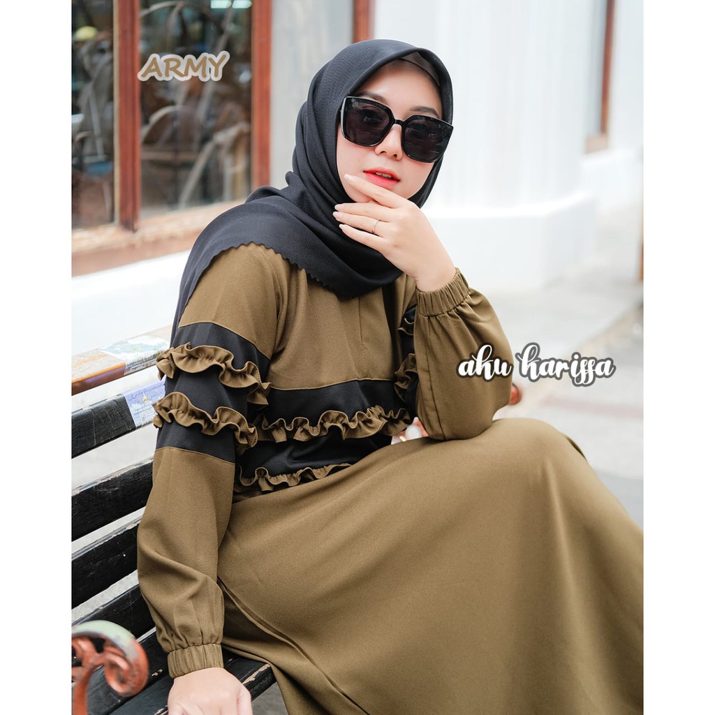 Gamis DESTIRA AKU KARISSA original Itycrepe new model full kancing