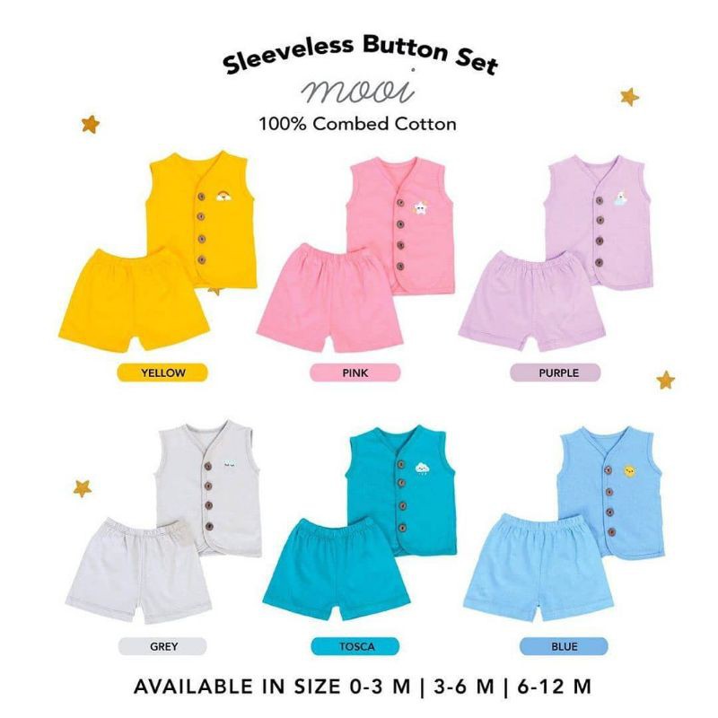 Mooi Sleeveless Button Set