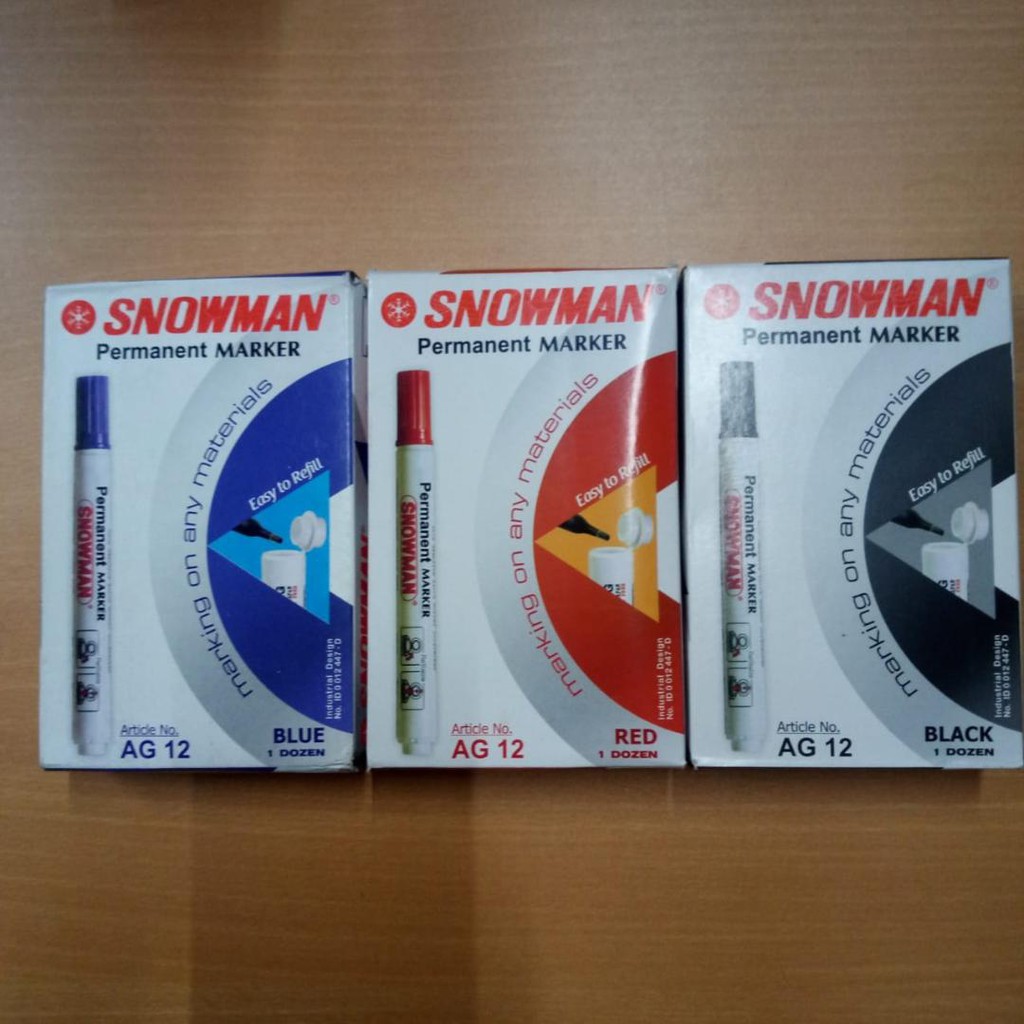 

Spidol Permanent Marker Snowman AG12 AG 12