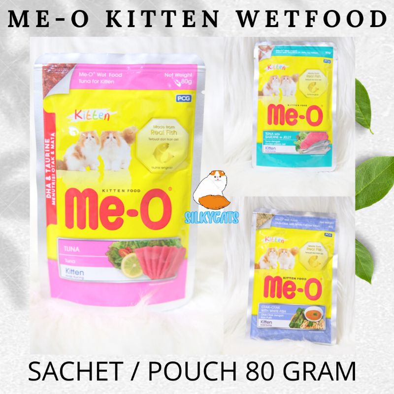 Me-o sachet / pouch wetfood kitten 80gr. meo pouch / sachet makanan basah kitten 80 gram