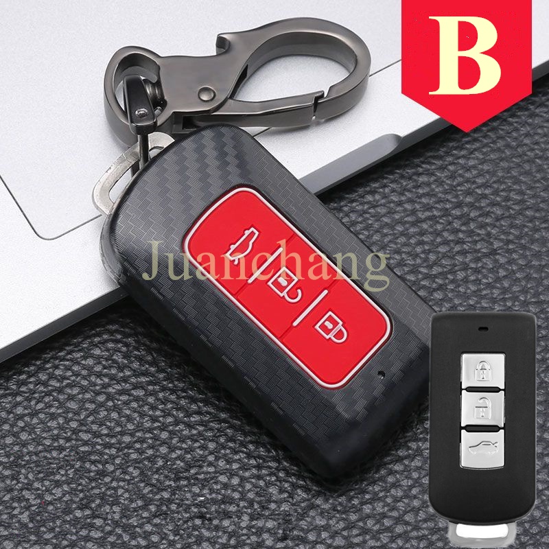 Casing Kunci Mobil Mitsubishi Outlander 3 Lancer 10 L200 ASX Colt Pajero sport ECLIPSE CROSS Mitsubishi 2x3 Tombol Paroder