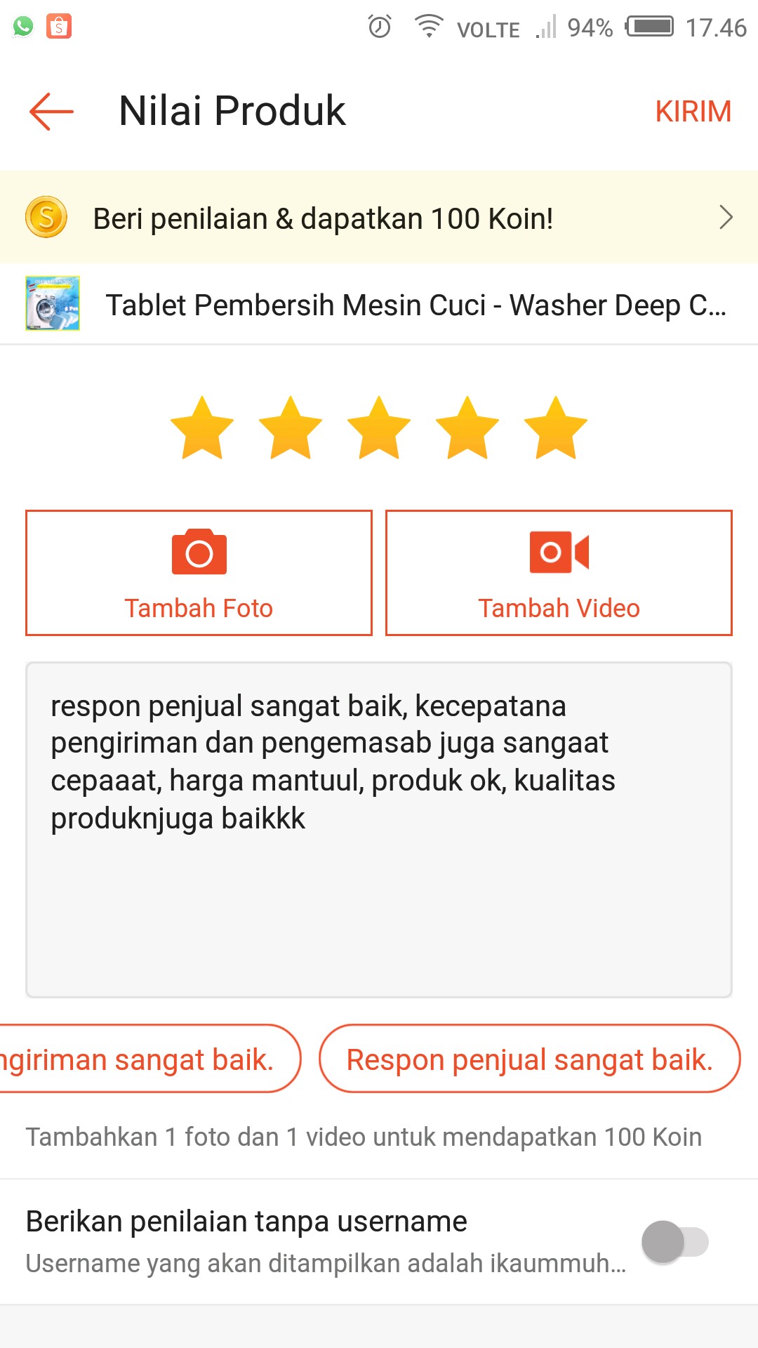 Tablet Pembersih Mesin Cuci - Washer Deep Cleaning / Waching Machine