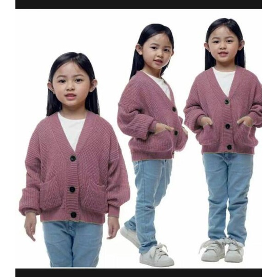 Cardigan Rajut Anak / Cardigan Lucu / Cardigan Rajut Kekinian / Cardigan Rajut Tebal / Cardigan Terb