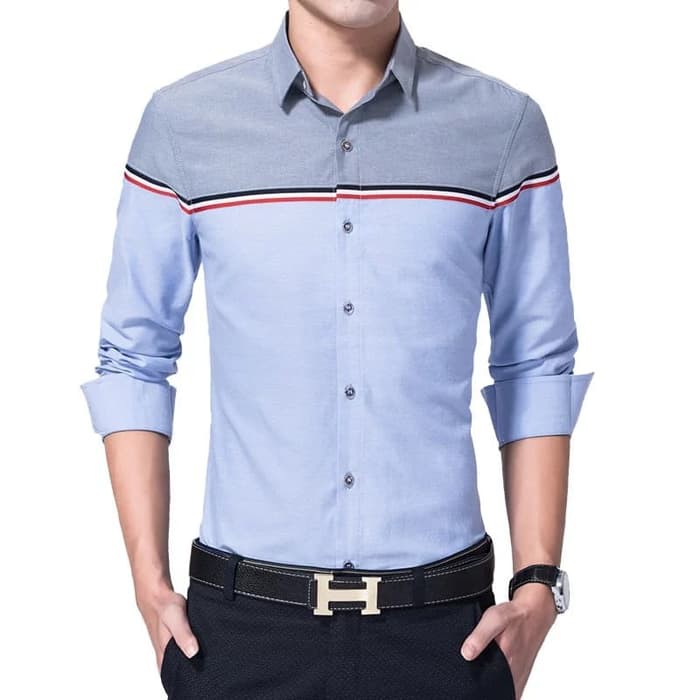 [JORDAN ROYAL BLUE SC] kemeja pria katun strecth royal blue