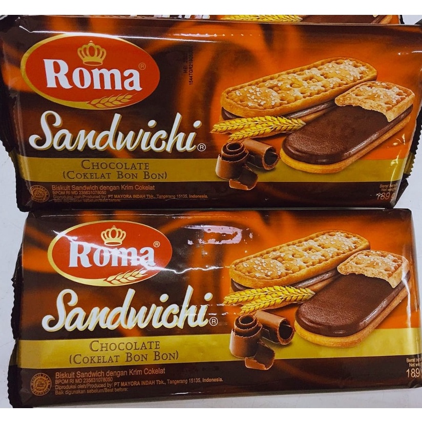 Biskuit Roma Sandwichi - Sandwich Krim Cokelat