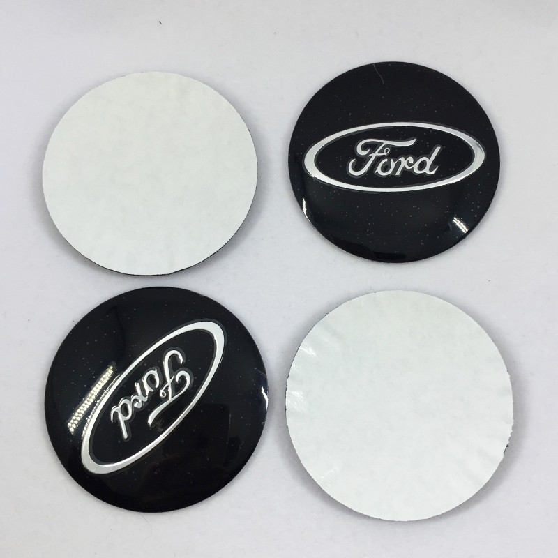 4 X 56mm Ford Logo Emblem Wheel Hub Caps Covers Badge Sticker Decal For Ford