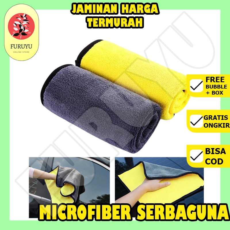 Kain Lap Kaca Motor Mobil Microfiber Halus Lembut Tebal Anti Lecet 2 Sisi Multifungsi Serbaguna Mikrofiber Serap Air Car Wash Towel Ukuran 30x30 Handuk Lap Jendela Meja Kursi Helm Dapur Super Tebal Murah