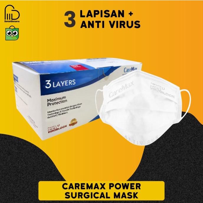 Masker CareMax Surgical HEIQ VIROBLOCK | CAREMAX