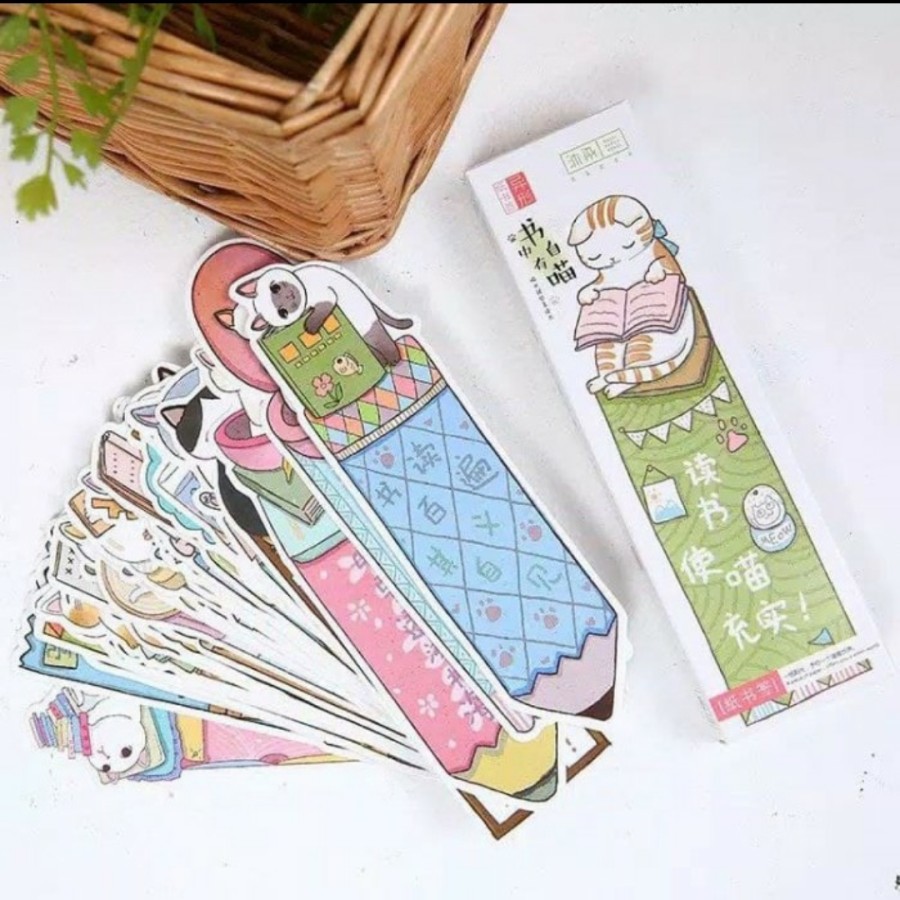 

Pembatas Buku / Penanda Buku / Bookmark Lucu - Kucing