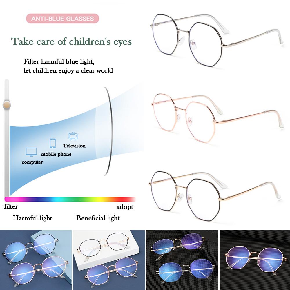 Lily Kacamata Anti-Cahaya Biru Klasik Octagon Eye wear Myopia Optical Mirror