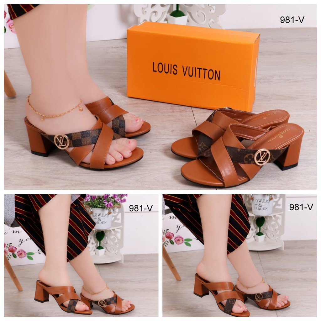 CK02 Louis Vuitton Horizon Mule Heels 507187 / 981-V SEPATU WANITA SEPATU IMPOR