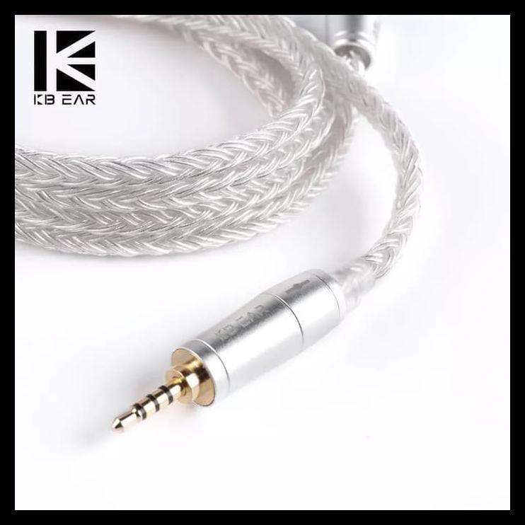 {{BAYAR DI TEMPAT}} KBEAR 16 Core Upgraded Cable 2pin 0.78/MMCX/QDC TFZ BLON - Silver QDC FREE