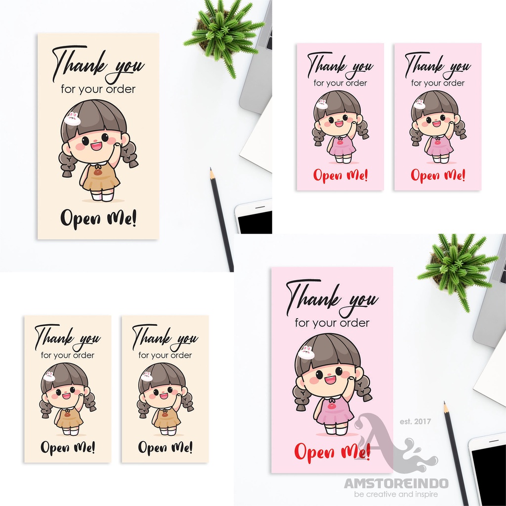 

100 Stiker Open Me Label Thank You Sticker OM002
