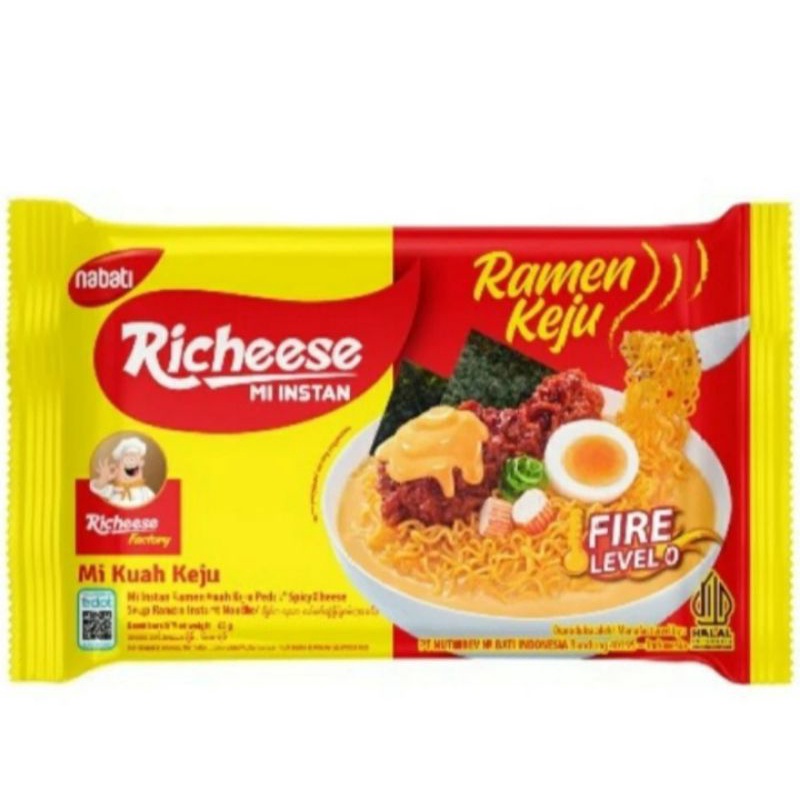 Jual Richeese Mie Instant Kuah Ramen Keju Level Gram Shopee Indonesia